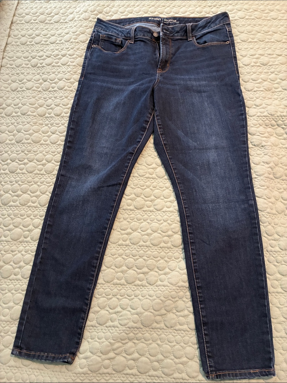 Old Navy Rockstar Mid Rise Women's Dark Wash Skinny Jeans
